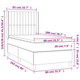 Giroletto a Molle con Materasso Tortora 80x200 cm inTessuto