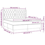 Giroletto a Molle con Materasso Tortora 160x200 cm in Tessuto