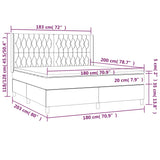 Giroletto a Molle con Materasso Crema 180x200 cm in Tessuto