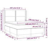 Giroletto a Molle con Materasso Cappuccino 140x190cm Similpelle