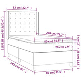 Giroletto a Molle con Materasso Cappuccino 80x200 cm Similpelle