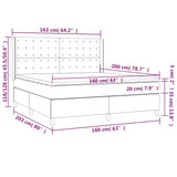 Giroletto a Molle con Materasso Cappuccino 160x200cm Similpelle