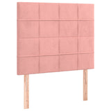 Giroletto a Molle con Materasso Rosa 80x200 cm in Velluto