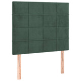 Giroletto a Molle con Materasso Verde Scuro 100x200 cm Velluto