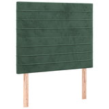 Giroletto a Molle con Materasso Verde Scuro 100x200 cm Velluto