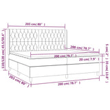 Giroletto a Molle con Materasso Verde Scuro 200x200 cm Velluto