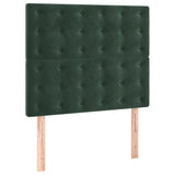 Giroletto a Molle con Materasso Verde Scuro 90x190 cm Velluto