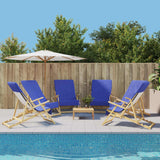 Asciugamani da Spiaggia 6pz Blu Reale 60x135 cm Tessuto 400 GSM