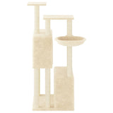 Albero per Gatti con Tiragraffi in Sisal Crema 122 cm