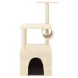 Albero per Gatti con Tiragraffi in Sisal Crema 109,5 cm