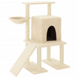 Albero per Gatti con Tiragraffi in Sisal Crema 96,5 cm