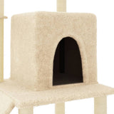 Albero per Gatti con Tiragraffi in Sisal Crema 96,5 cm