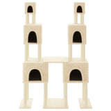 Albero per Gatti con Tiragraffi in Sisal Crema 199 cm