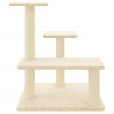 Albero per Gatti con Tiragraffi in Sisal Crema 61 cm