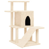 Albero per Gatti con Tiragraffi in Sisal Crema 97 cm