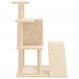 Albero per Gatti con Tiragraffi in Sisal Crema 97 cm