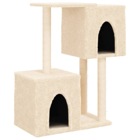 Albero per Gatti con Tiragraffi in Sisal Crema 86 cm