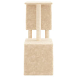 Albero per Gatti con Tiragraffi in Sisal Crema 86 cm