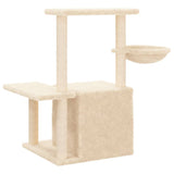 Albero per Gatti con Tiragraffi in Sisal Crema 83 cm