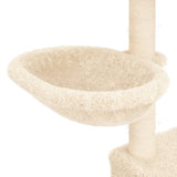 Albero per Gatti con Tiragraffi in Sisal Crema 83 cm