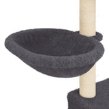 Albero per Gatti con Tiragraffi in Sisal Grigio Scuro 83 cm