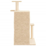 Albero per Gatti con Tiragraffi in Sisal Crema 97 cm