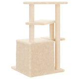 Albero per Gatti con Tiragraffi in Sisal Crema 83,5 cm