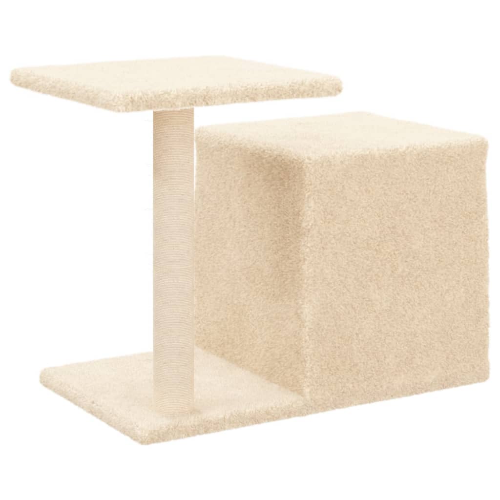 Albero per Gatti con Tiragraffi in Sisal Crema 50,5 cm