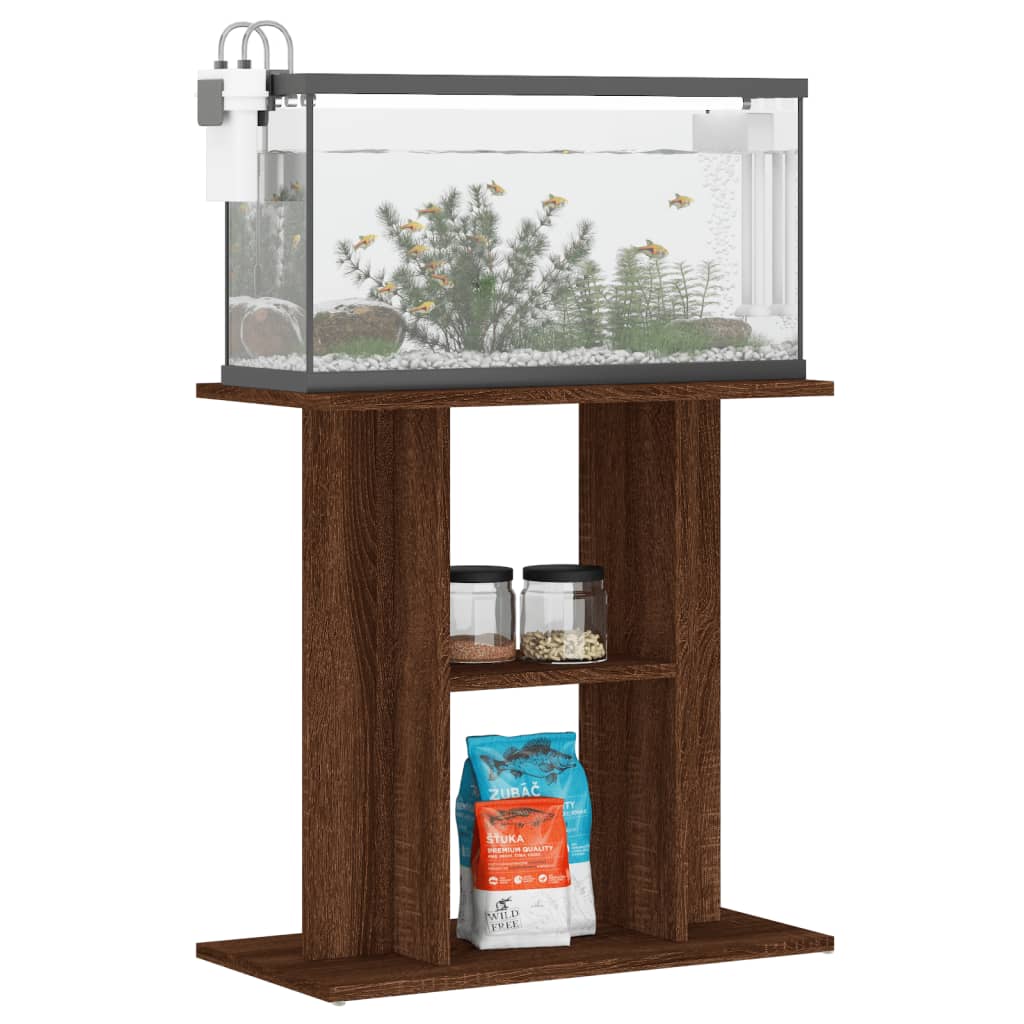 Aquarium Support 60x30x60 cm Brown Oak Multilayer Wood