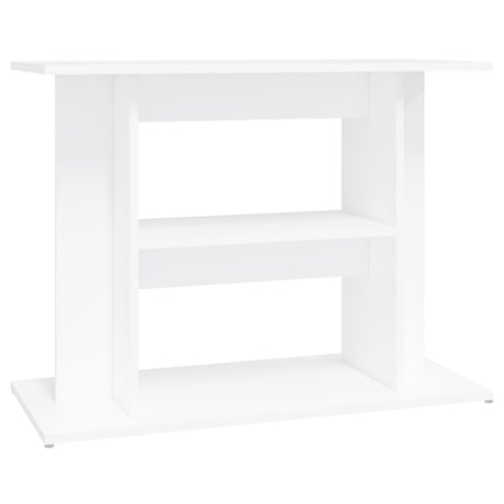 Aquarium Stand 80x35x60 cm in White Multilayer Wood