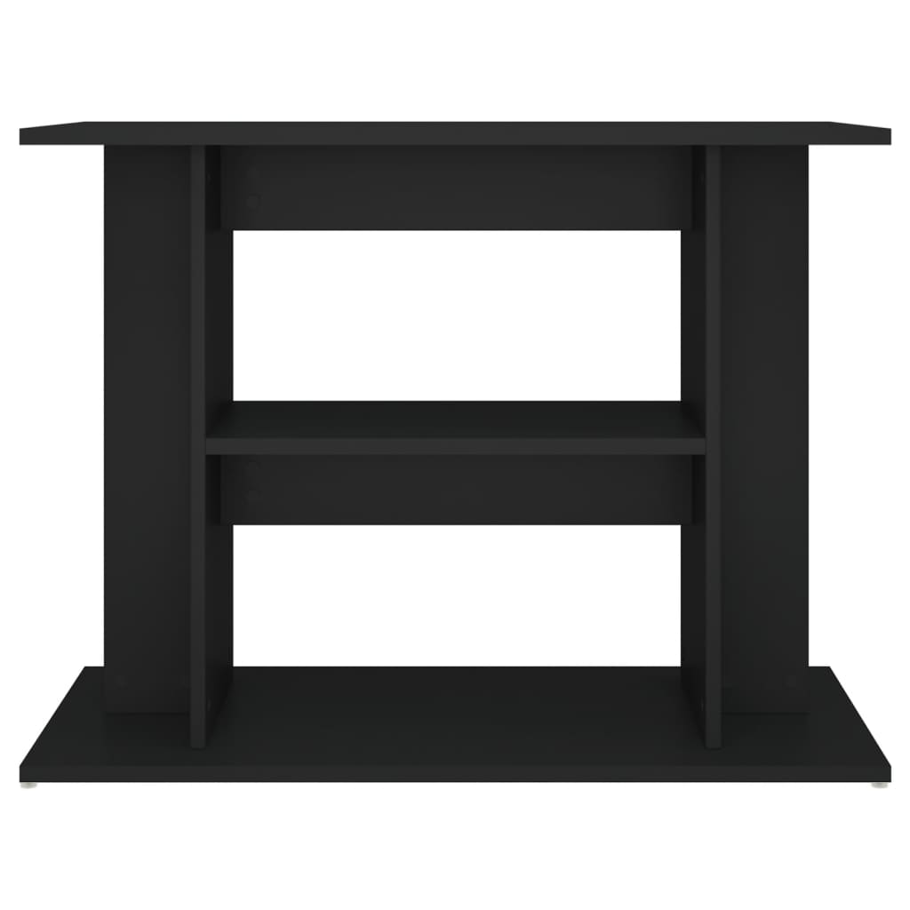 Aquarium Stand 80x35x60 cm in Black Multilayer Wood