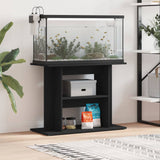 Aquarium Stand 80x35x60 cm in Black Multilayer Wood