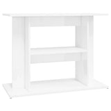 Aquarium stand 80x35x60cm in glossy white multilayer wood