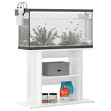 Aquarium stand 80x35x60cm in glossy white multilayer wood