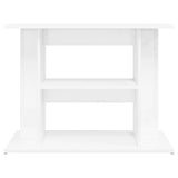 Supporto Acquario 80x35x60cm in Legno Multistrato Bianco Lucido