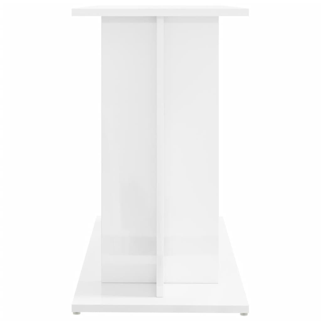 Aquarium stand 80x35x60cm in glossy white multilayer wood