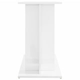 Aquarium stand 80x35x60cm in glossy white multilayer wood