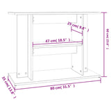 Supporto Acquario 80x35x60cm in Legno Multistrato Bianco Lucido