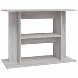 Supporto Acquario 80x35x60cm in Legno Multistrato Grigio Sonoma