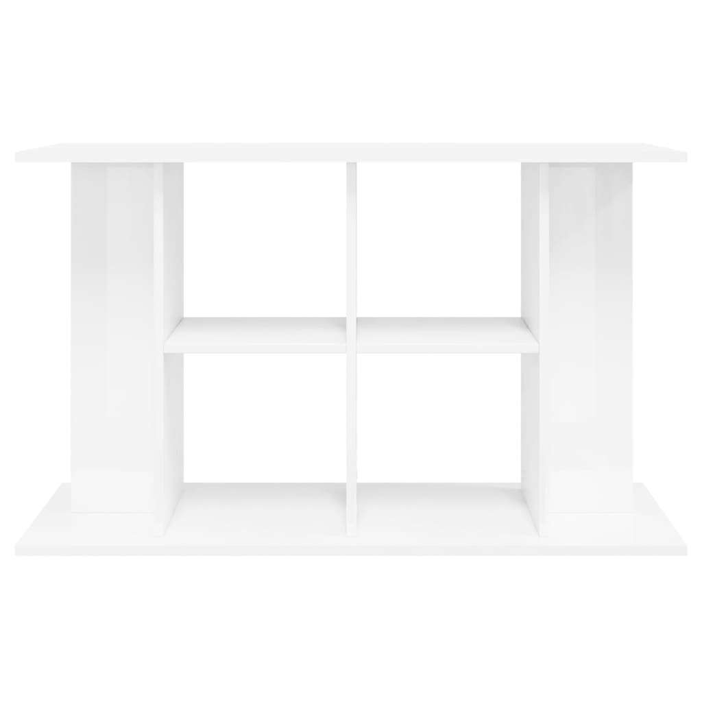 Supporto Acquario 100x40x60cm Legno Multistrato Bianco Lucido