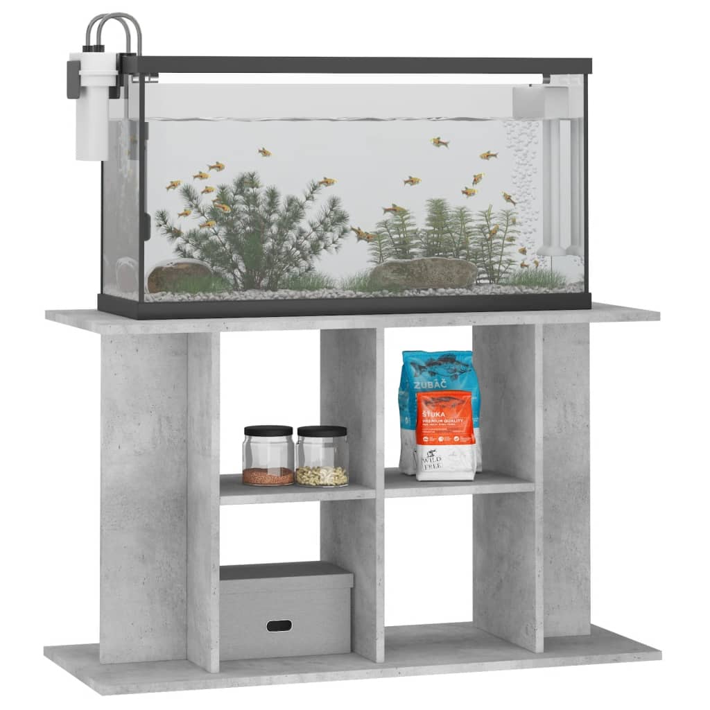 Supporto Acquario 100x40x60 cm Legno Multistrato Grigio Cemento