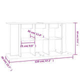 Aquarium Stand 120x40x60 cm in White Multilayer Wood