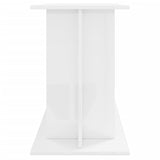 Supporto Acquario 120x40x60 cm Legno Multistrato Bianco Lucido