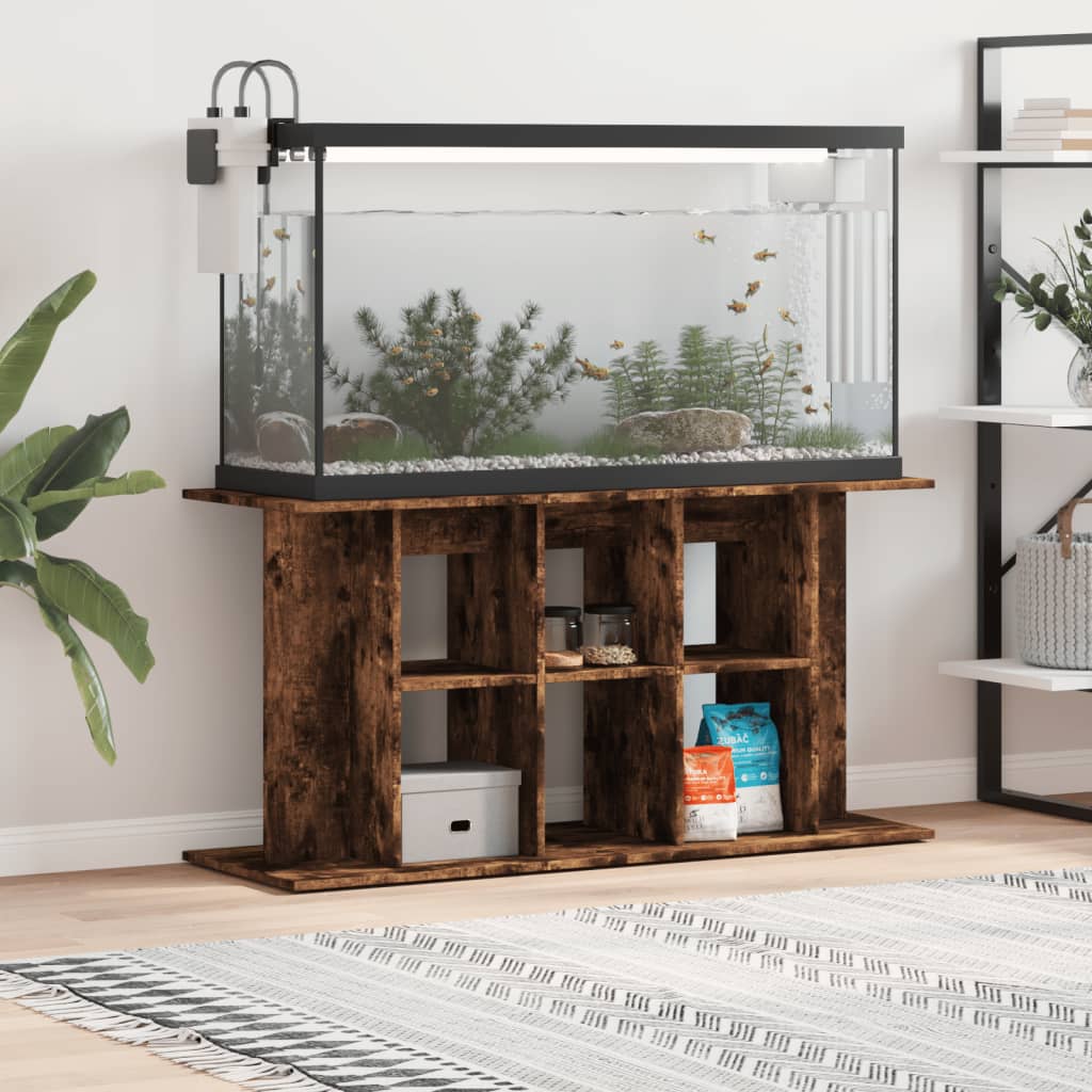 Aquarium stand 120x40x60 cm in smoked oak plywood