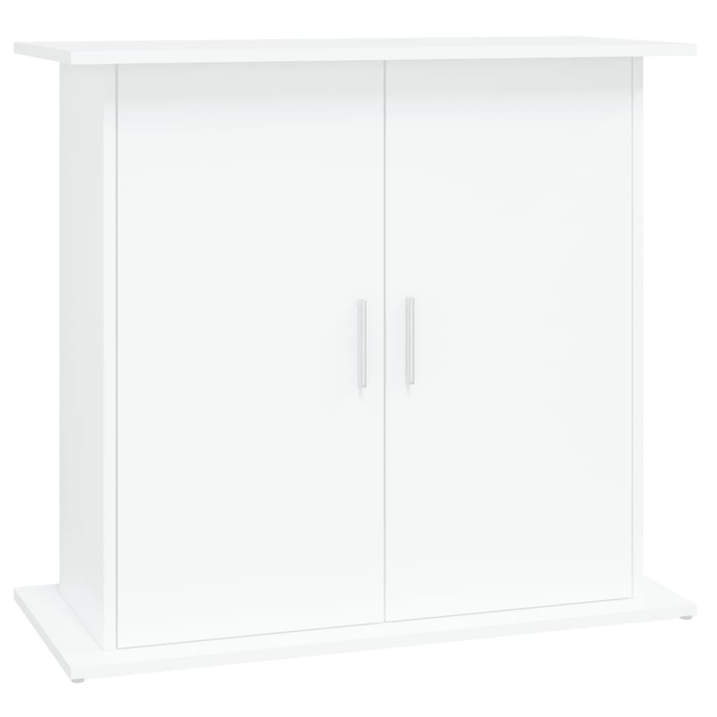 White Aquarium Stand 81x36x73 cm in Multilayer Wood