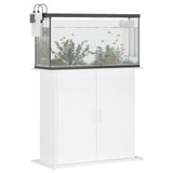 White Aquarium Stand 81x36x73 cm in Multilayer Wood