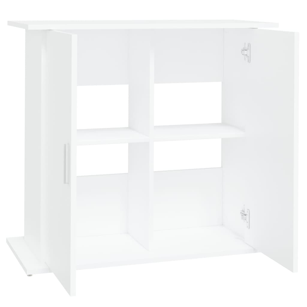 White Aquarium Stand 81x36x73 cm in Multilayer Wood