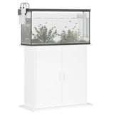 Aquarium stand 81x36x73cm in glossy white plywood