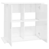 Supporto Acquario 81x36x73cm in Legno Multistrato Bianco Lucido