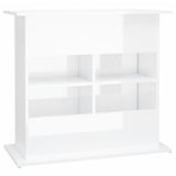 Aquarium stand 81x36x73cm in glossy white plywood